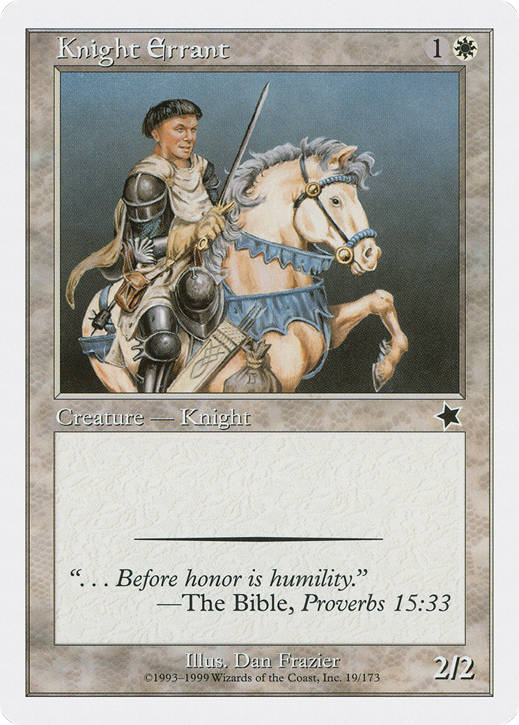 Knight Errant (S99-019) [Misc] Starter 1999 MTG Single Wizards of the Coast