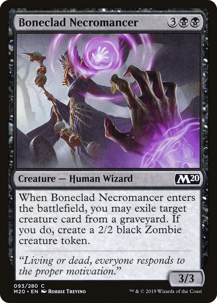 Boneclad Necromancer (M20-093) [Core Set 2020] Foil MTG Single Wizards of the Coast