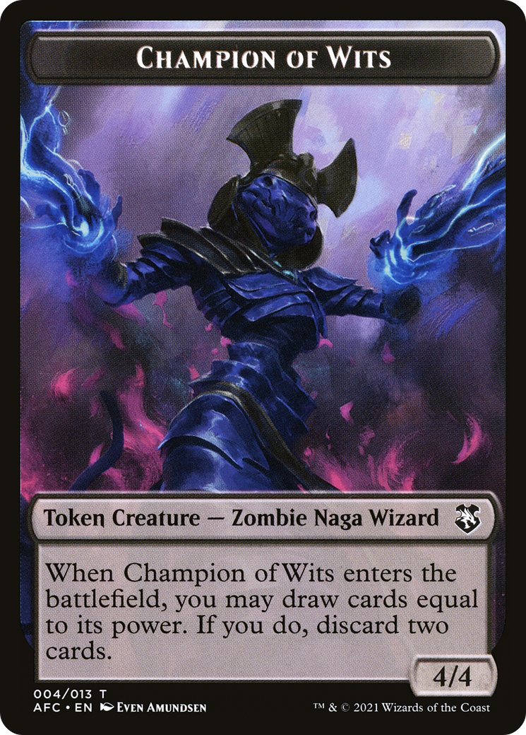 Champion of Wits (TAFC-004) [Tokens] Forgotten Realms Commander Tokens MTG Single Wizards of the Coast