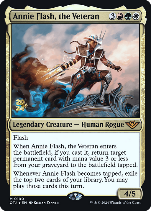 Annie Flash, the Veteran (PRE-190) [Outlaws of Thunder Junction Promos] Foil MTG Single Wizards of the Coast