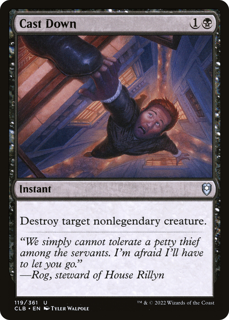 Cast Down (CLB-119) [Commander Legends: Battle for Baldur's Gate] Foil MTG Single Wizards of the Coast