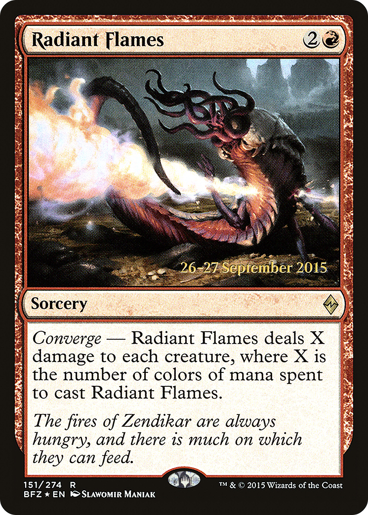 Radiant Flames (PRE-151) [Battle for Zendikar Promos] Foil MTG Single Wizards of the Coast