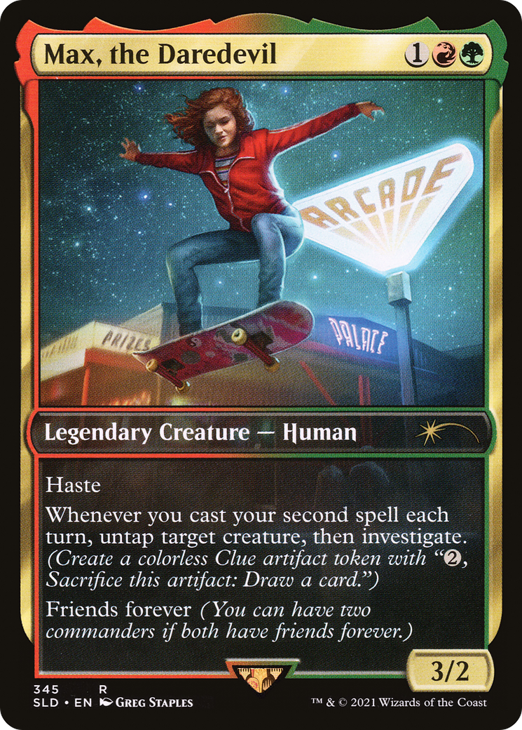 Max, the Daredevil (SLD-345) [Secret Lair] Drop Foil MTG Single Wizards of the Coast