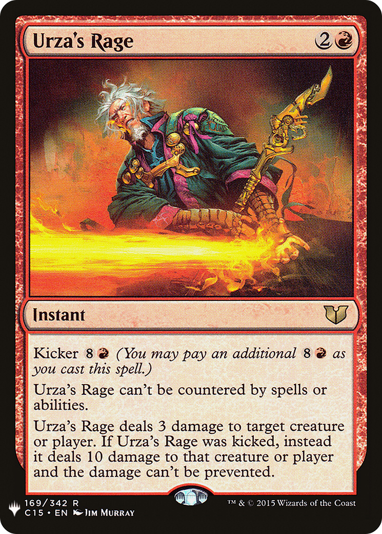 Urza's Rage (LIST-C15-169) [The List] MTG Single Magic: The Gathering