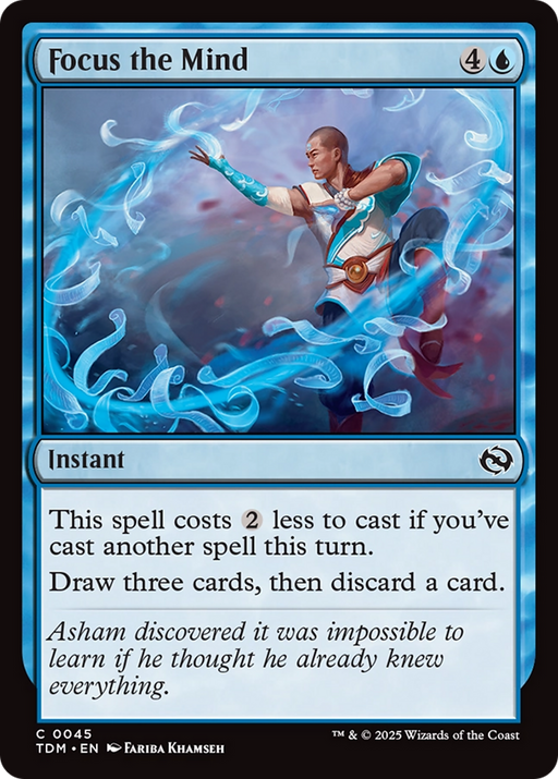 Focus the Mind (TDM-045) [Tarkir: Dragonstorm] Foil MTG Single Wizards of the Coast