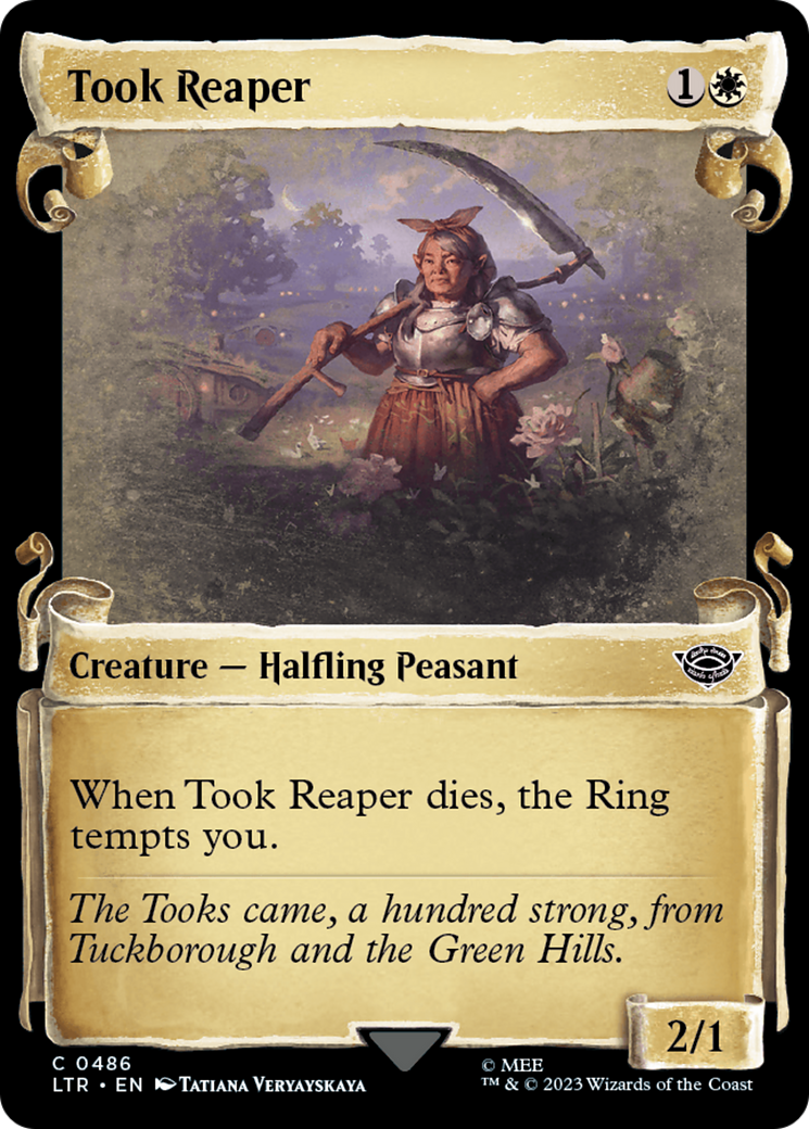Took Reaper (Showcase Scrolls) (LTR-486) [The Lord of the Rings: Tales of Middle-earth] (Showcase) Foil MTG Single Wizards of the Coast