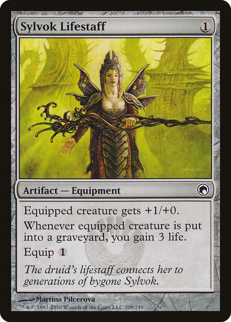 Sylvok Lifestaff (SOM-209) [Scars of Mirrodin] MTG Single Wizards of the Coast