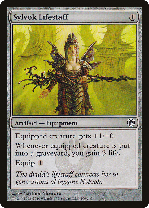 Sylvok Lifestaff (SOM-209) [Scars of Mirrodin] MTG Single Wizards of the Coast