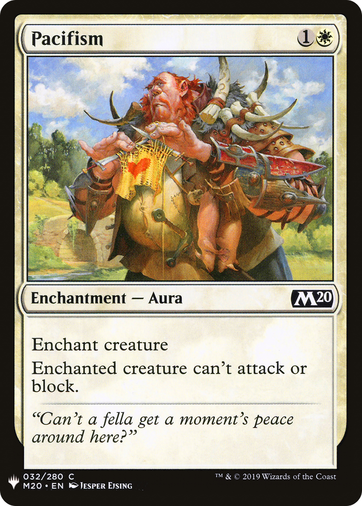 Pacifism (LIST-M20-32) [Mystery Booster] The List MTG Single Wizards of the Coast