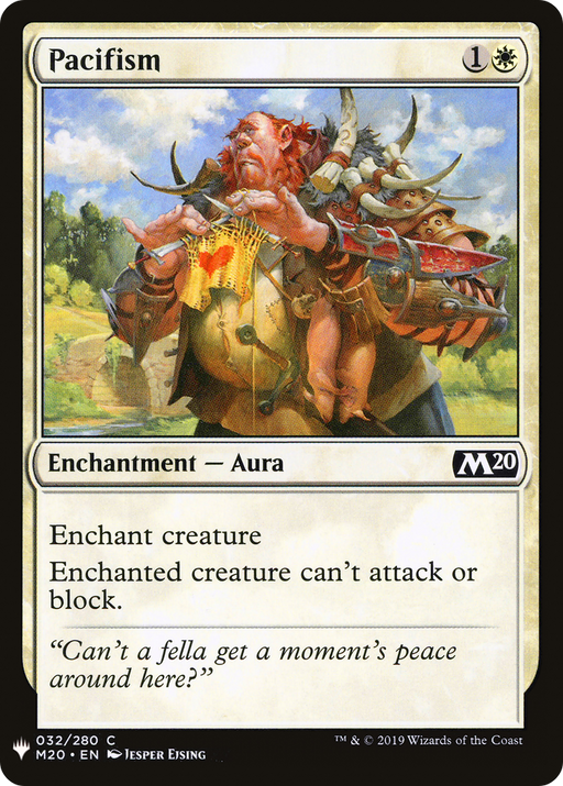Pacifism (LIST-M20-32) [Mystery Booster] The List MTG Single Wizards of the Coast