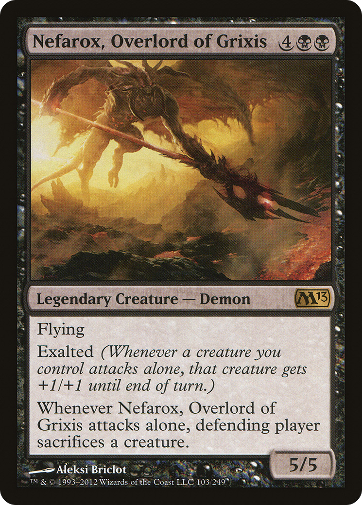 Nefarox, Overlord of Grixis (M13-103) [Magic 2013] Foil MTG Single Wizards of the Coast