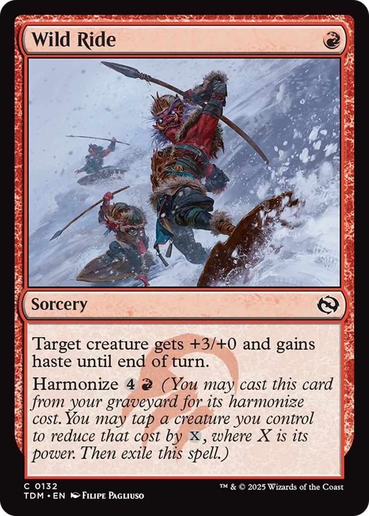 Wild Ride (TDM-132) [Tarkir: Dragonstorm] Foil MTG Single Wizards of the Coast