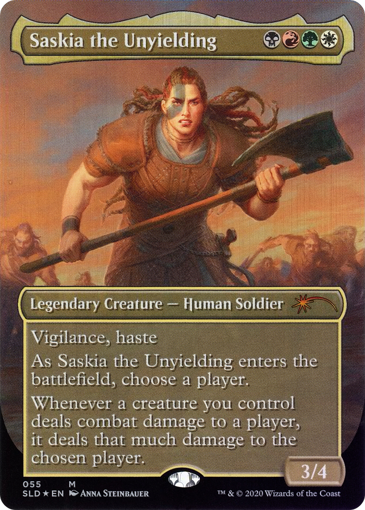 Saskia the Unyielding (SLD-055) [Secret Lair] Drop (Borderless) Foil MTG Single Wizards of the Coast