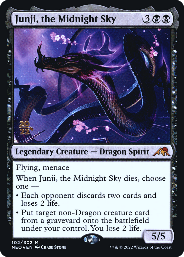 Junji, the Midnight Sky (PRE-102S) [Kamigawa: Neon Dynasty Promos] Foil MTG Single Wizards of the Coast