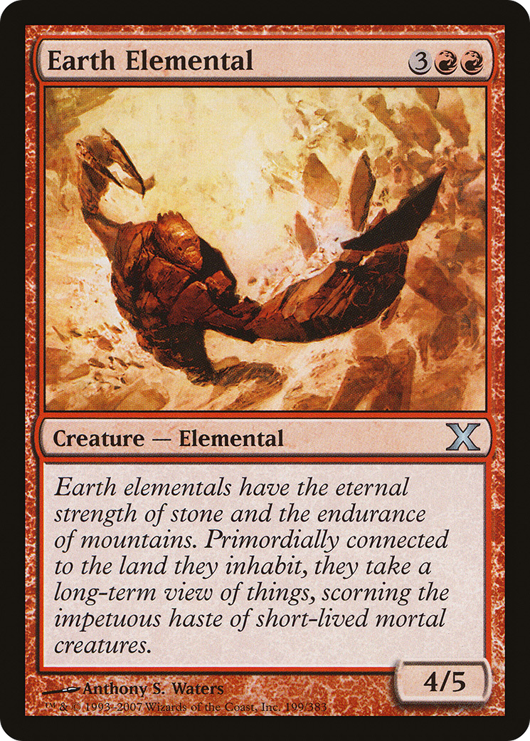 Earth Elemental (10E-199) [Tenth Edition] MTG Single Wizards of the Coast