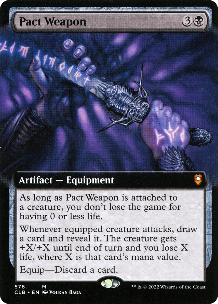 Pact Weapon (CLB-576) [Commander Legends: Battle for Baldur's Gate] (Extended Art) Foil MTG Single Wizards of the Coast