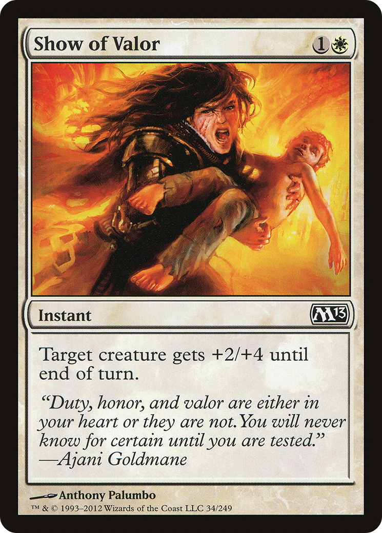 Show of Valor (M13-034) [Magic 2013] MTG Single Wizards of the Coast
