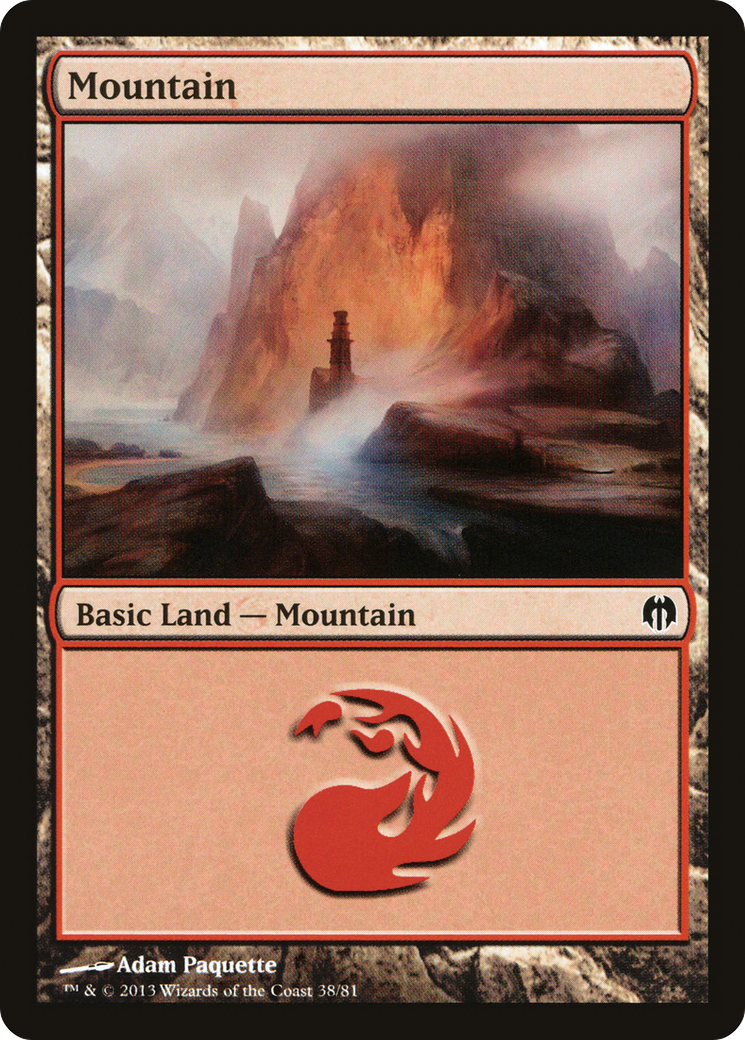 Mountain (DDL-038) [Misc] Duel Decks: Heroes vs. Monsters MTG Single Wizards of the Coast
