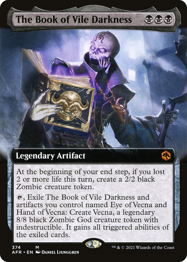 The Book of Vile Darkness (AFR-374) [Adventures in the Forgotten Realms] (Extended Art) Foil MTG Single Wizards of the Coast