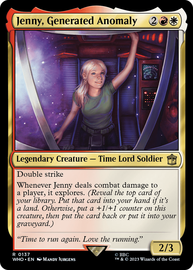 Jenny, Generated Anomaly (WHO-137) [Doctor Who] MTG Single Wizards of the Coast