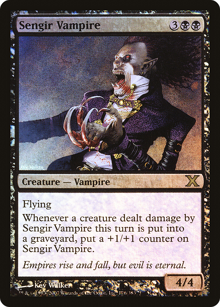 Sengir Vampire (10E-176★) [Tenth Edition] Foil MTG Single Wizards of the Coast