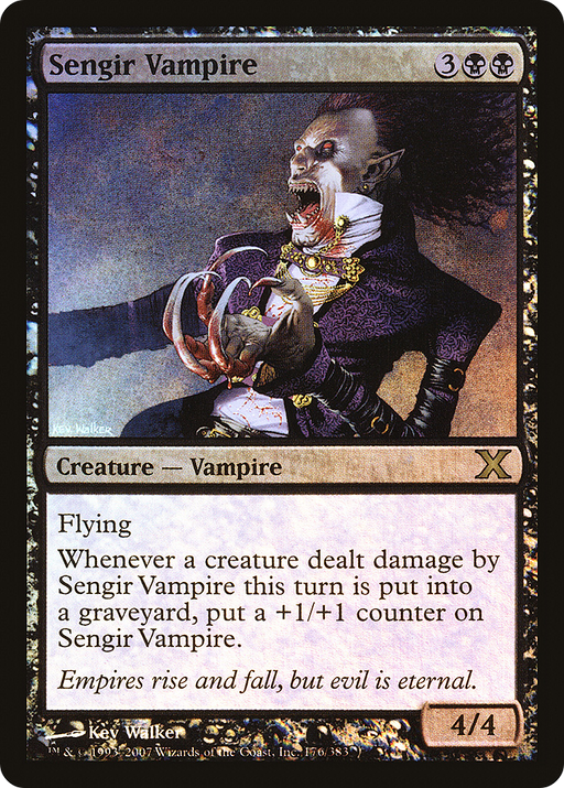 Sengir Vampire (10E-176★) [Tenth Edition] Foil MTG Single Wizards of the Coast