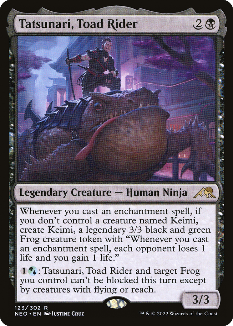 Tatsunari, Toad Rider (NEO-123) [Kamigawa: Neon Dynasty] MTG Single Wizards of the Coast