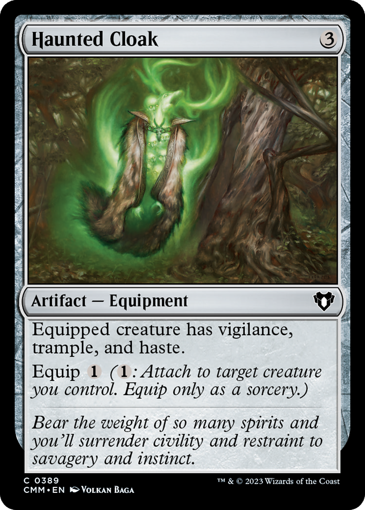 Haunted Cloak (CMM-389) [Commander Masters] Foil MTG Single Wizards of the Coast