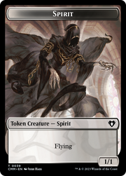 Spirit (0039) // Spider Double-Sided Token [Tokens] Commander Masters Tokens MTG Single Magic: The Gathering