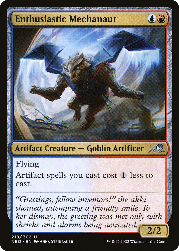 Enthusiastic Mechanaut (NEO-218) [Kamigawa: Neon Dynasty] Foil MTG Single Wizards of the Coast