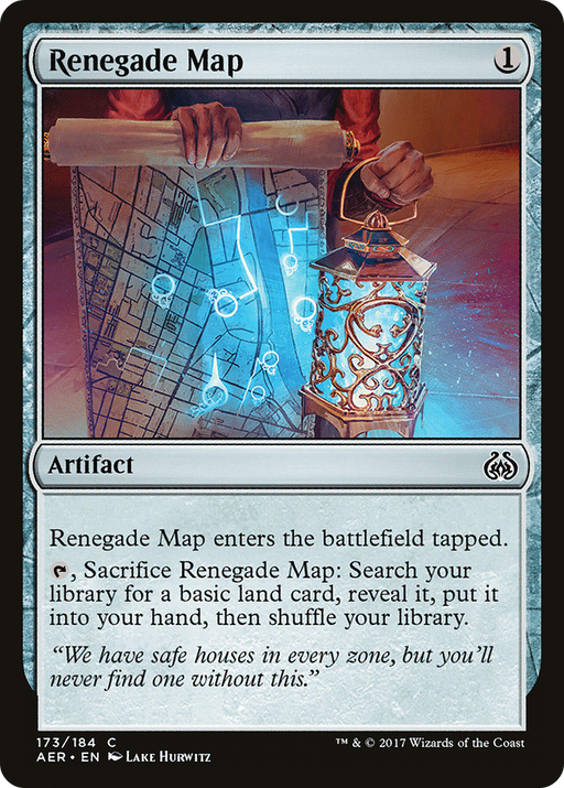 Renegade Map (AER-173) [Aether Revolt] Foil MTG Single Wizards of the Coast