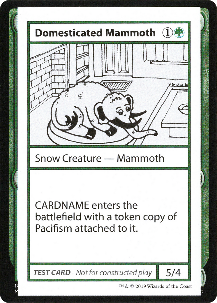 Domesticated Mammoth (No PW Symbol) (CMB1-) [Mystery Booster] Playtest Cards 2021 MTG Single Wizards of the Coast