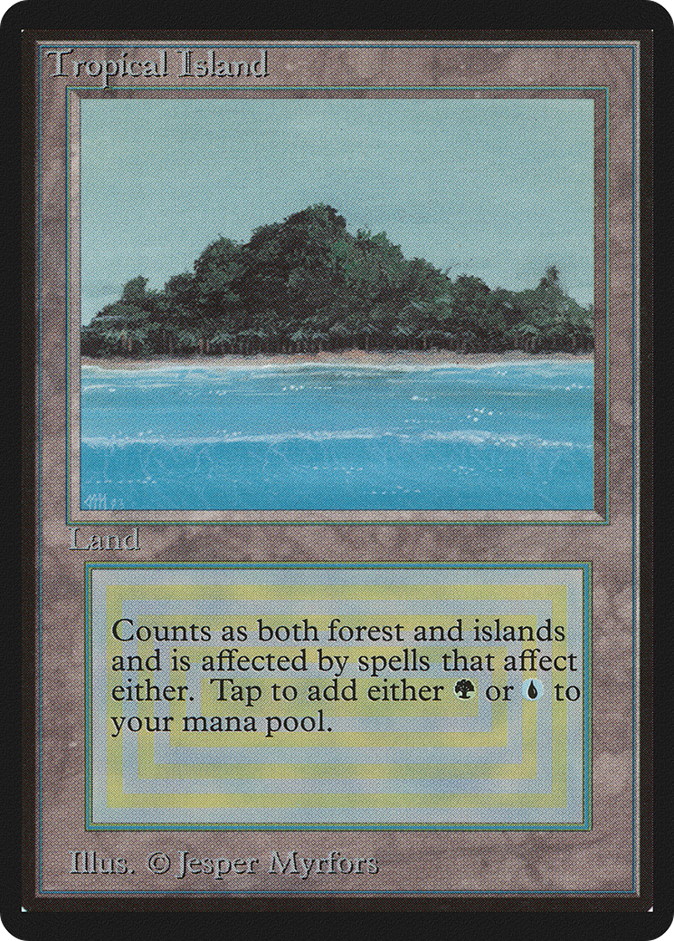Tropical Island (LEB-) [Oldschool] Limited Edition Beta MTG Single Wizards of the Coast
