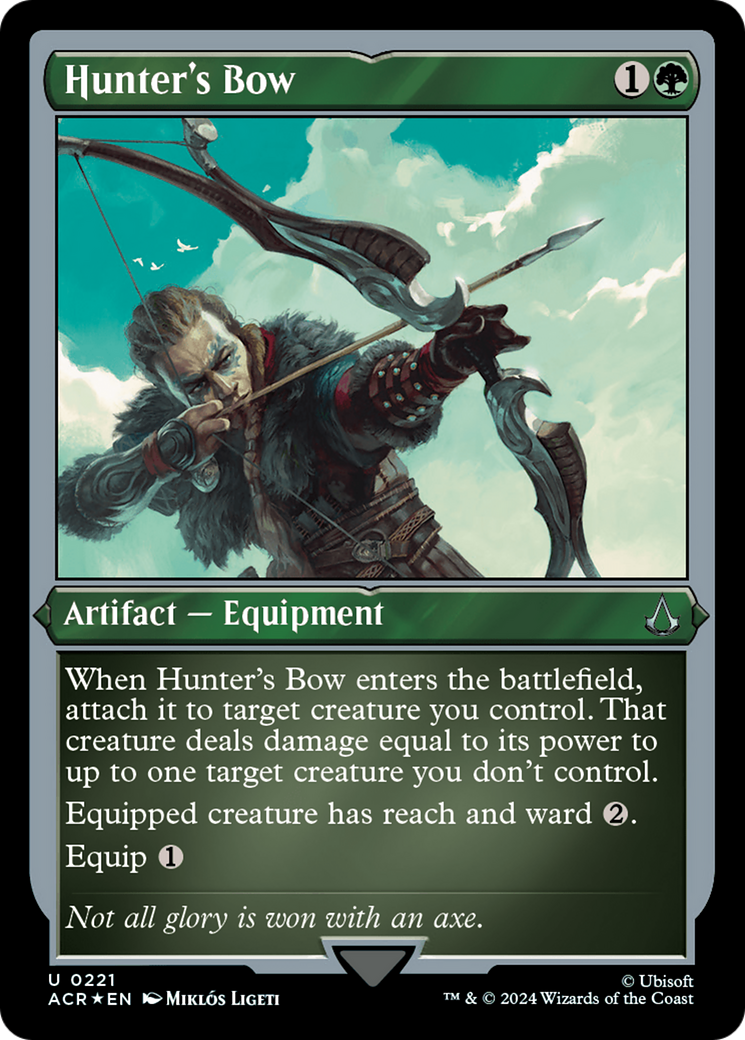 Hunter's Bow (ACR-221) [Assassin's Creed] Etched Foil MTG Single Wizards of the Coast