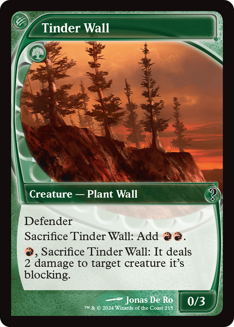 Tinder Wall (Future Sight) (MB2-215) [Mystery Booster] Mystery Booster 2 Foil MTG Single Wizards of the Coast