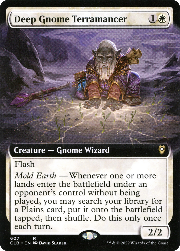 Deep Gnome Terramancer (CLB-607) [Commander Legends: Battle for Baldur's Gate] (Extended Art) MTG Single Wizards of the Coast