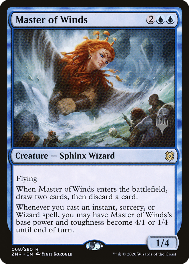 Master of Winds (PPZNR-68P) [Zendikar Rising Promos] MTG Single Wizards of the Coast