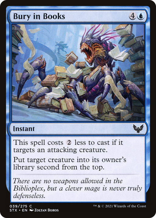 Bury in Books (STX-039) [Strixhaven: School of Mages] MTG Single Wizards of the Coast