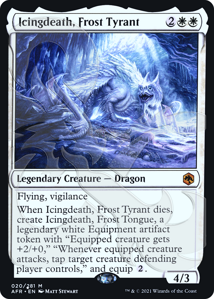 Icingdeath, Frost Tyrant (AFR&-020) [Adventures in the Forgotten Realms Promos] Foil MTG Single Wizards of the Coast