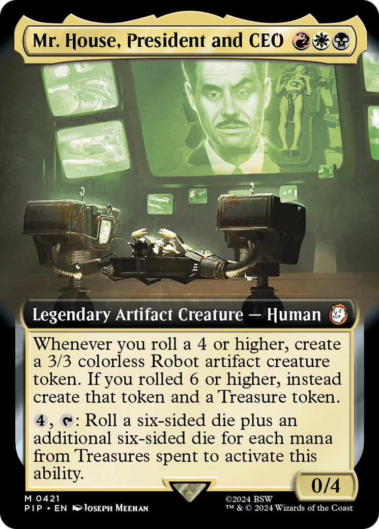 Mr. House, President and CEO (PIP-421) [Fallout] (Extended Art) MTG Single Wizards of the Coast