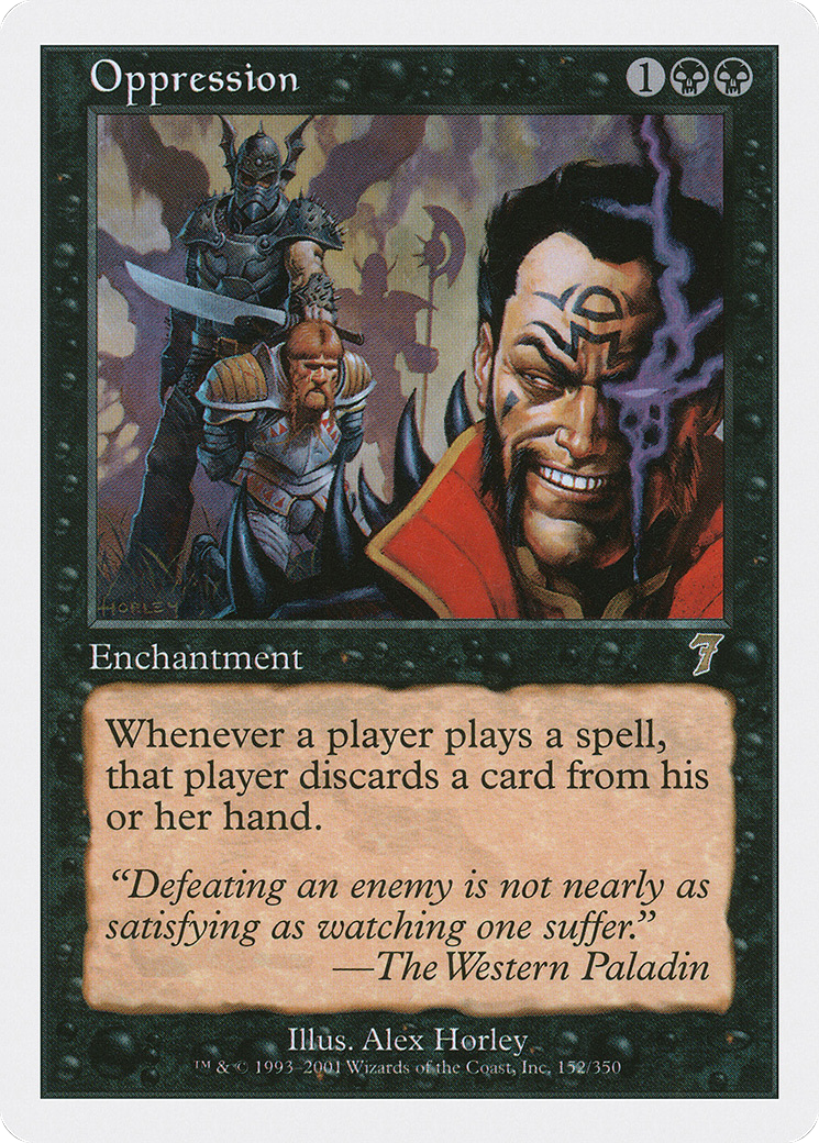 Oppression (7ED-152) [7th Edition] Foil MTG Single Wizards of the Coast
