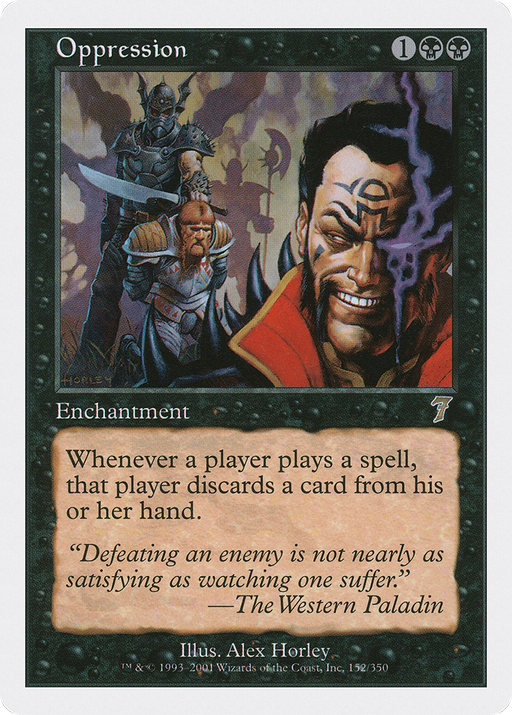 Oppression (7ED-152) [7th Edition] Foil MTG Single Wizards of the Coast