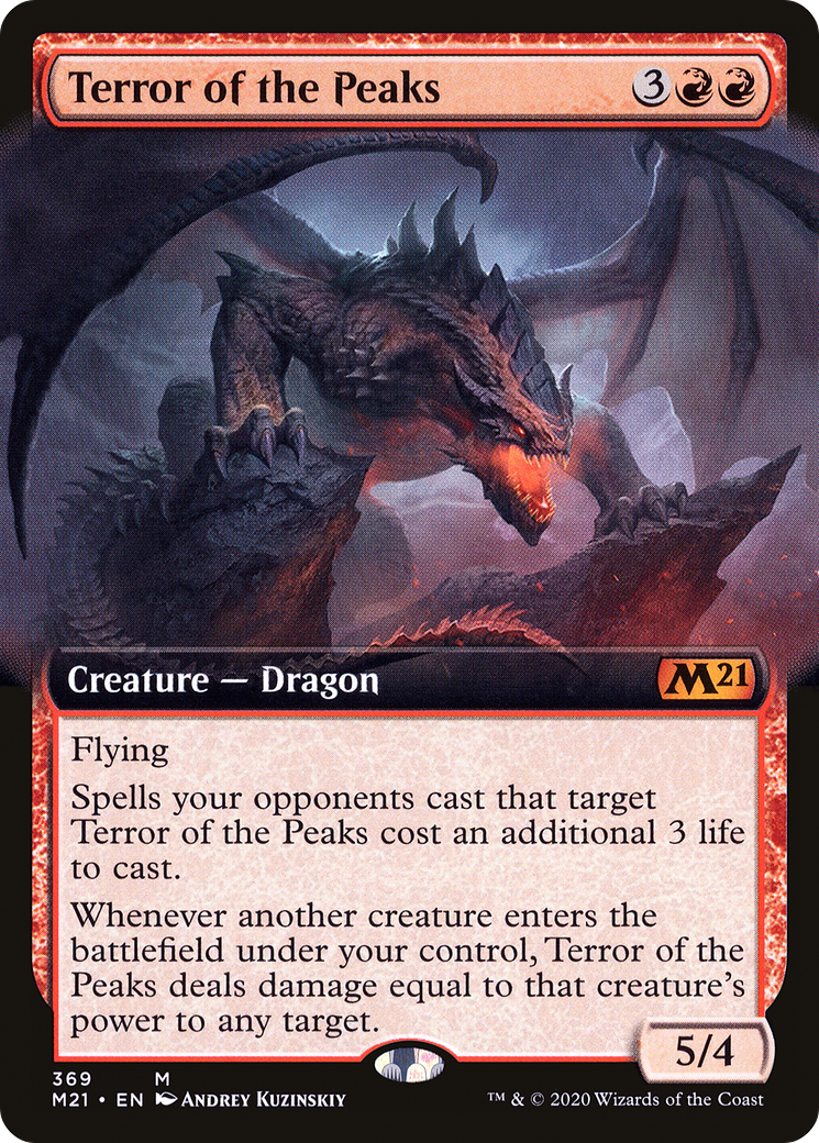Terror of the Peaks (M21-369) [Core Set 2021] (Extended Art) MTG Single Wizards of the Coast