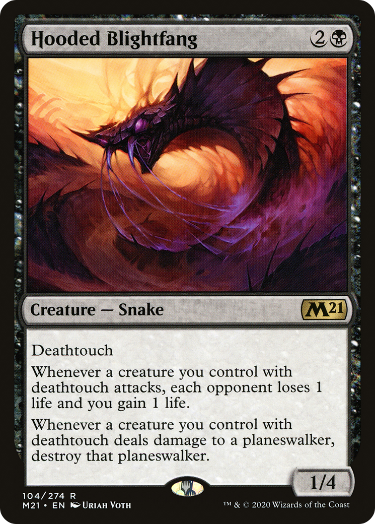 Hooded Blightfang (M21-104) [Core Set 2021] Foil MTG Single Wizards of the Coast