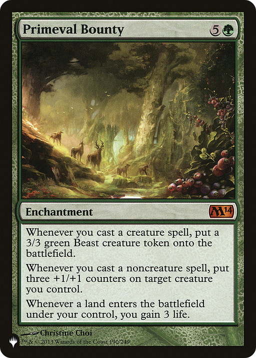 Primeval Bounty (LIST-M14-190) [Mystery Booster] The List MTG Single Wizards of the Coast