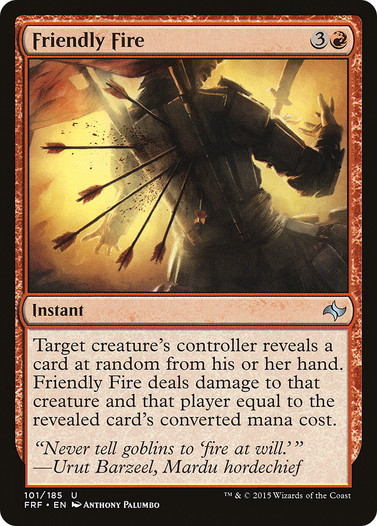 Friendly Fire (FRF-101) [Fate Reforged] Foil MTG Single Wizards of the Coast