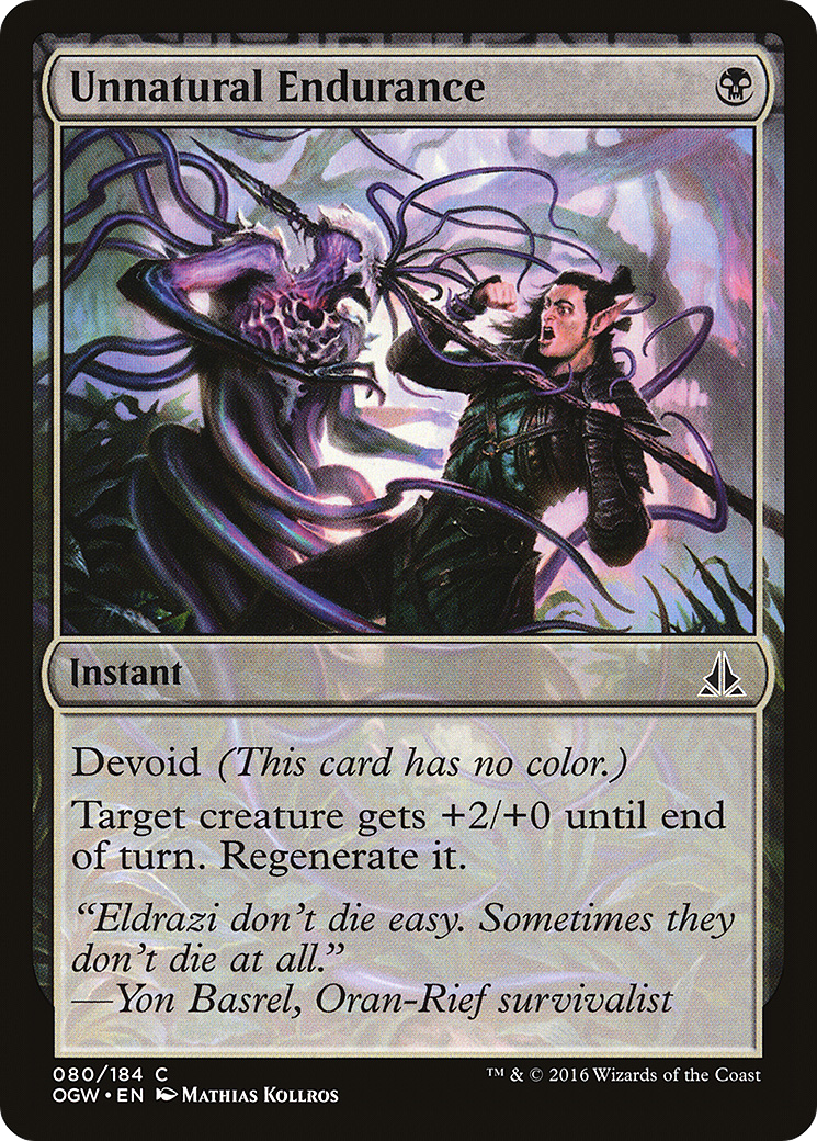Unnatural Endurance (OGW-080) [Oath of the Gatewatch] MTG Single Wizards of the Coast
