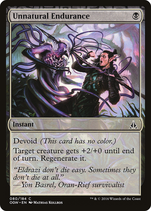Unnatural Endurance (OGW-080) [Oath of the Gatewatch] Foil MTG Single Wizards of the Coast