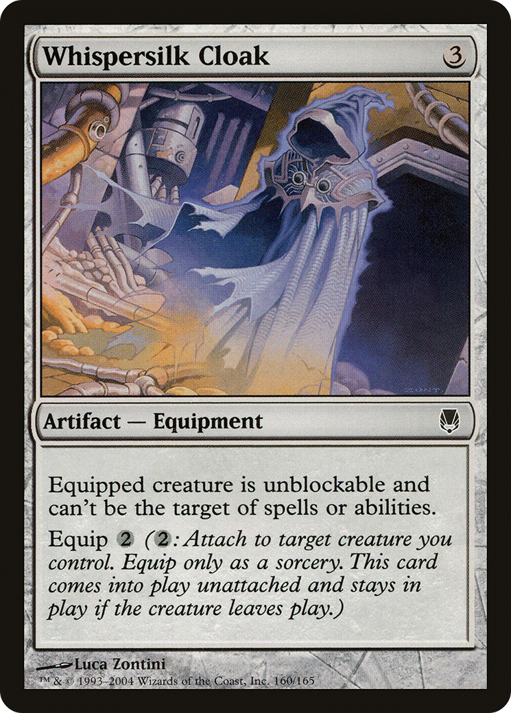 Whispersilk Cloak (DST-160) [Darksteel] Foil MTG Single Wizards of the Coast