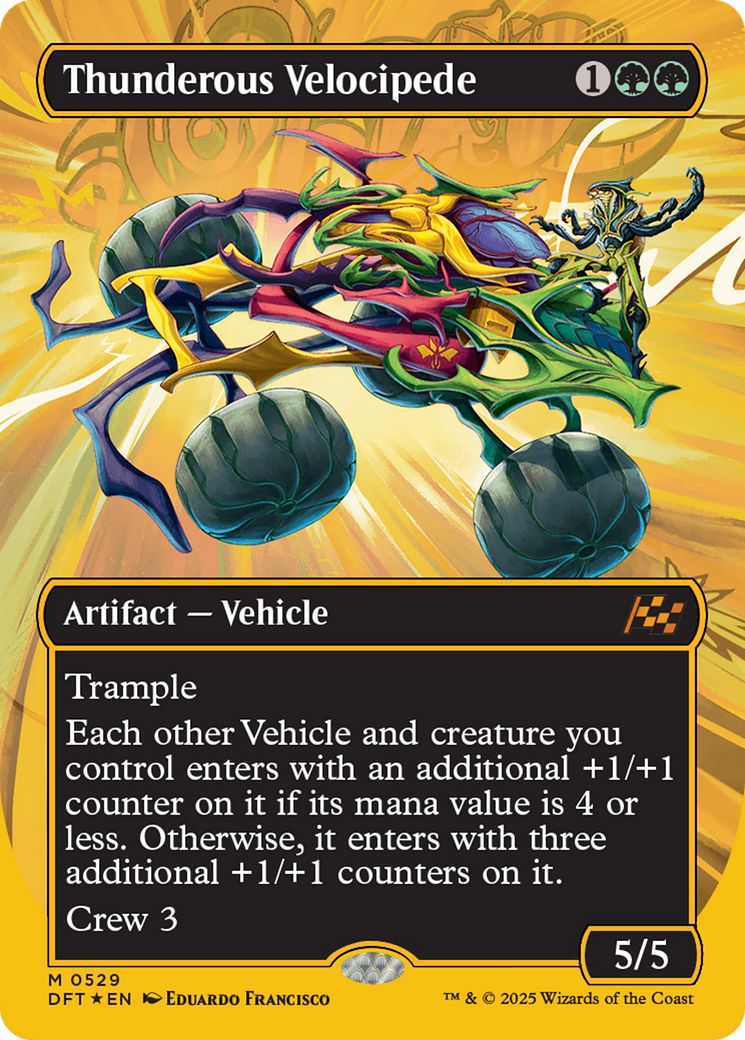 Thunderous Velocipede (First-Place Foil) (DFT-529) [Aetherdrift] (Borderless) Foil MTG Single Wizards of the Coast